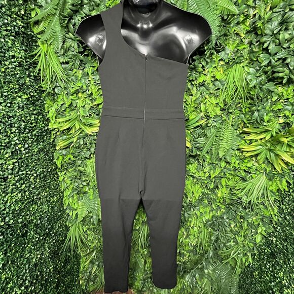 Women Jumpsuit Large Black Pants High Neckline Stoned Accent Fitted Ipoe 1710 - Picture 8 of 8